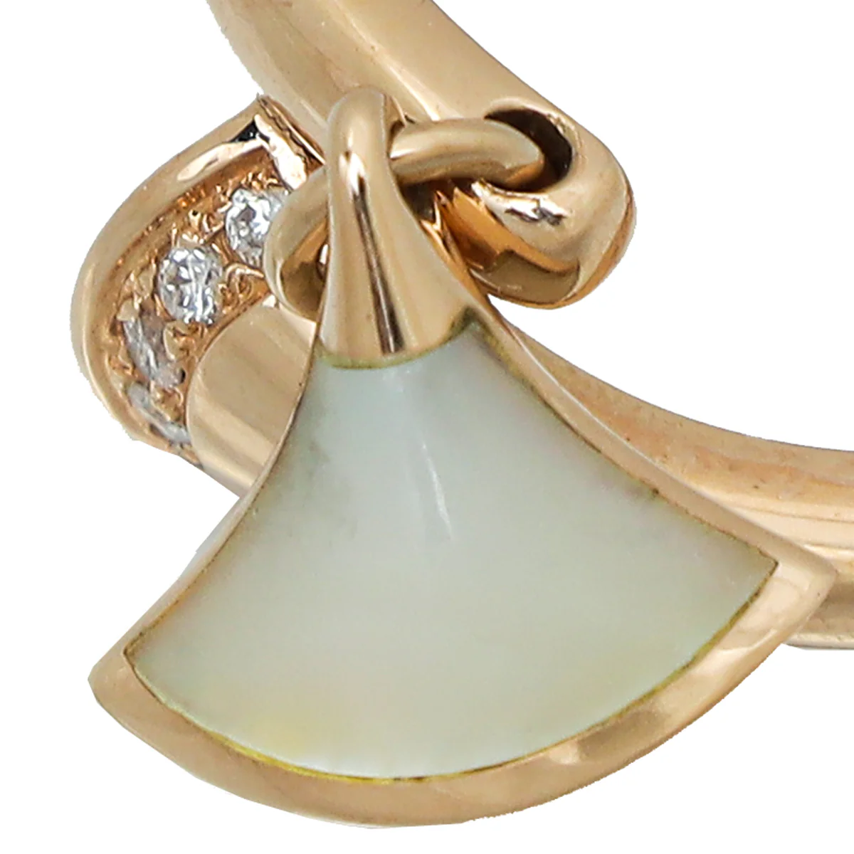 Bvlgari 18K Pink Gold MOP Diamond Diva's Dream Ring