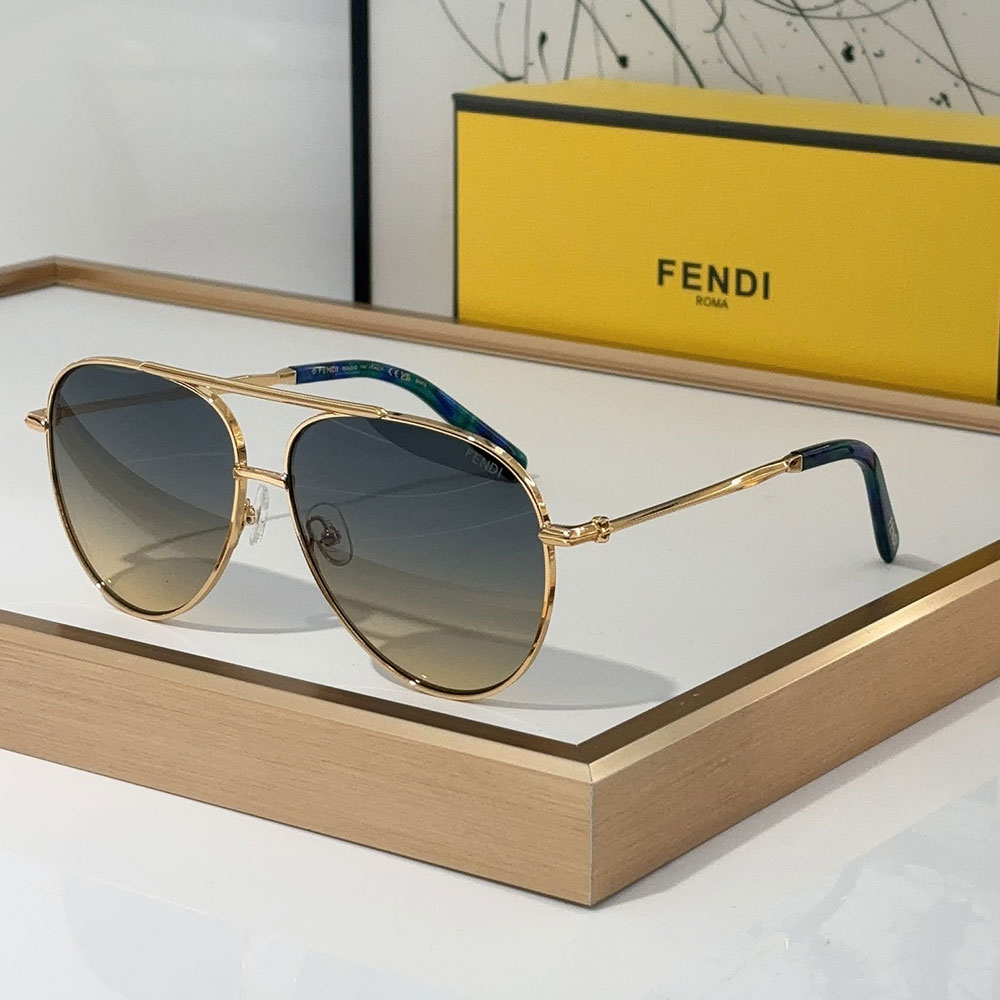 Fendi  Aviator metal Sunglasses Top quality （Replica）