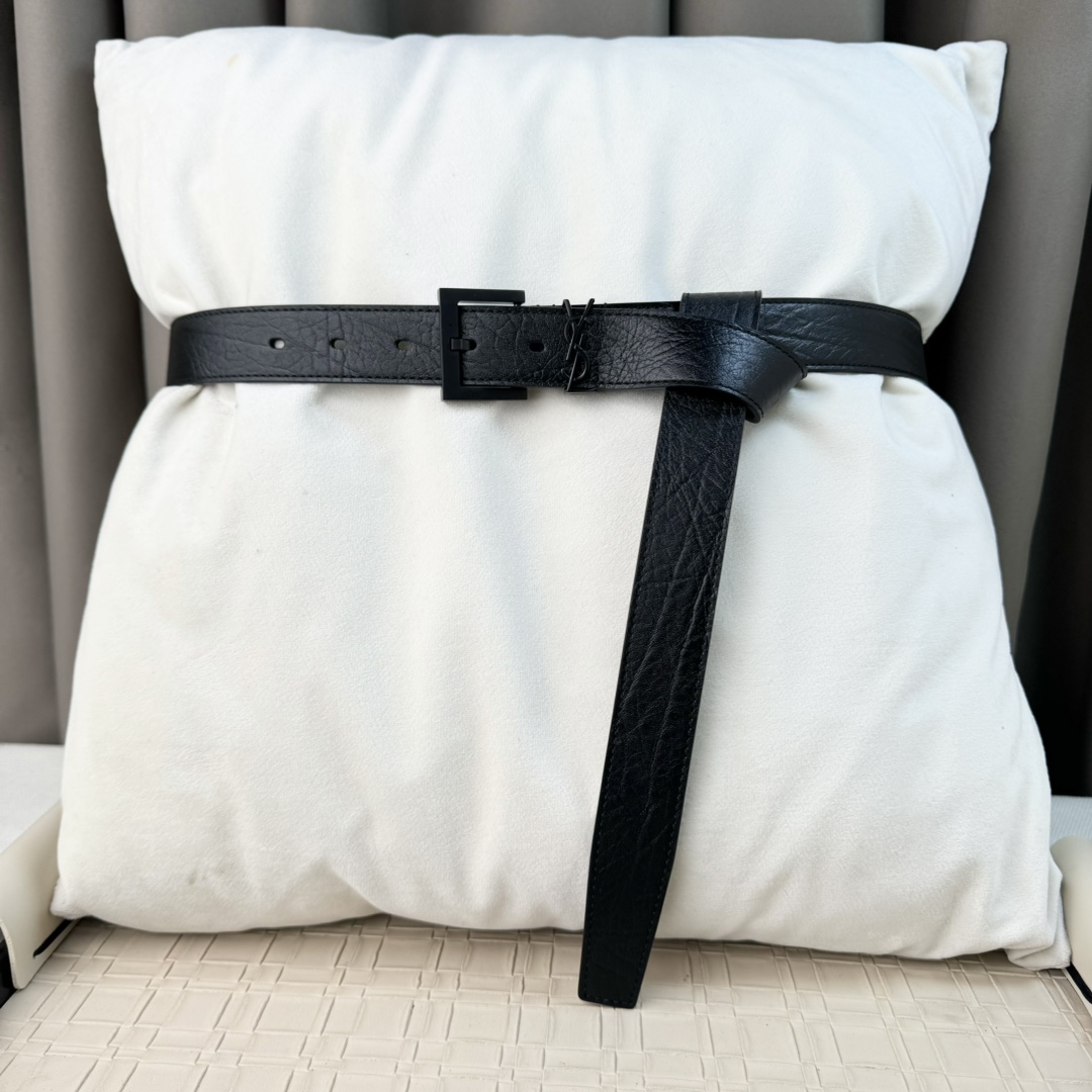 YSL Saint Laurent Leather Belts 1:1 Mirror Version