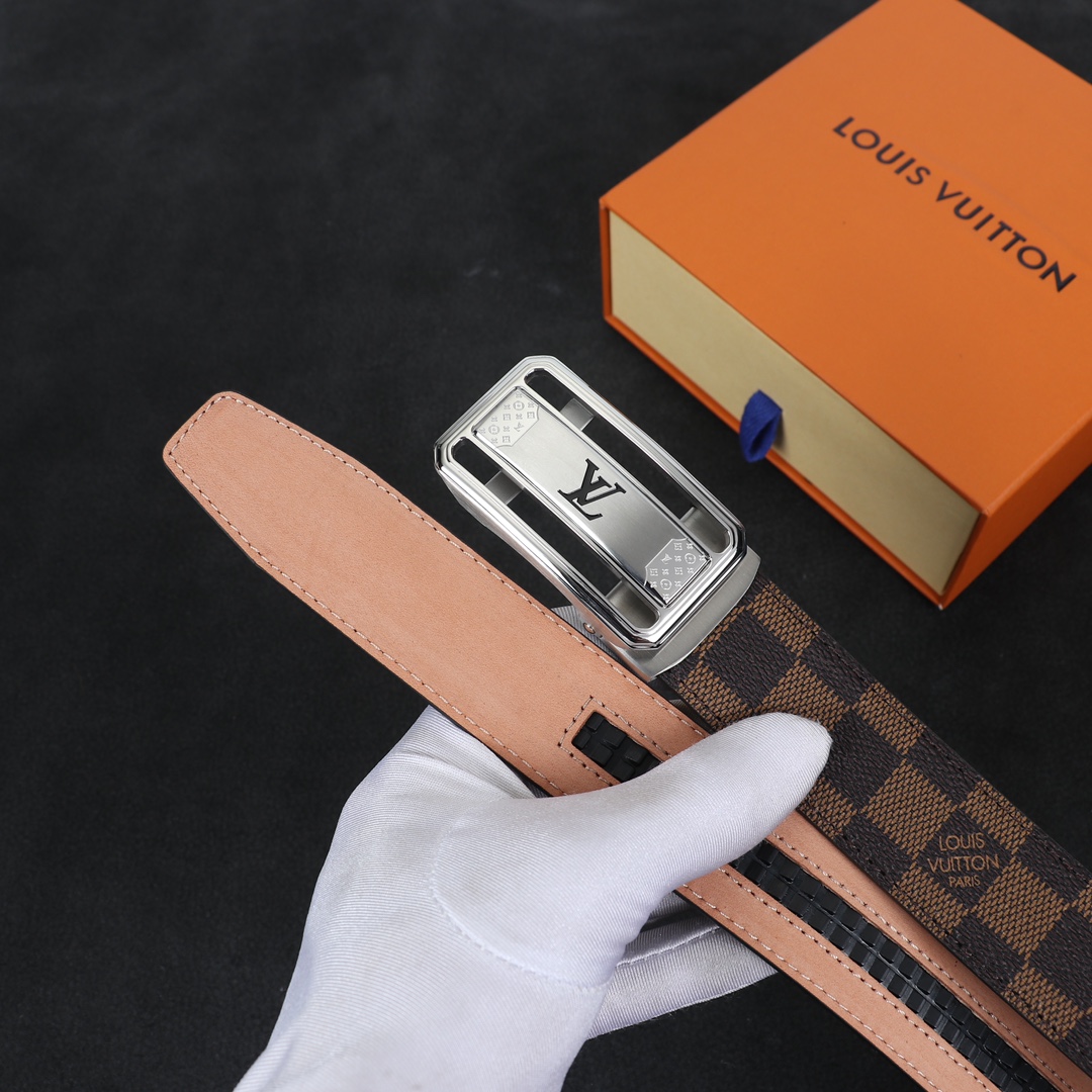 Louis Vuitton LV Leather Belts 1:1 Mirror Version