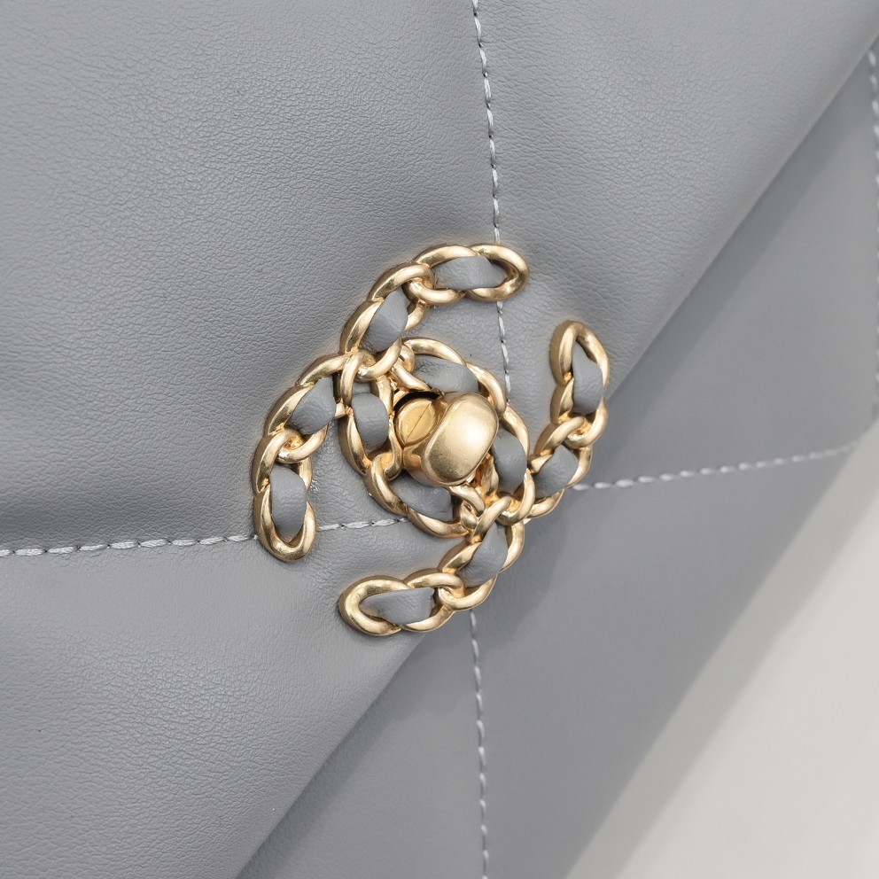 Chanel Lambskin Quilted Small 19 Flap Shoulder Bag Handbag