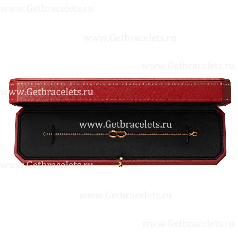 Replica Cariter Love Bracelet Pink Gold Double Ring B6027000