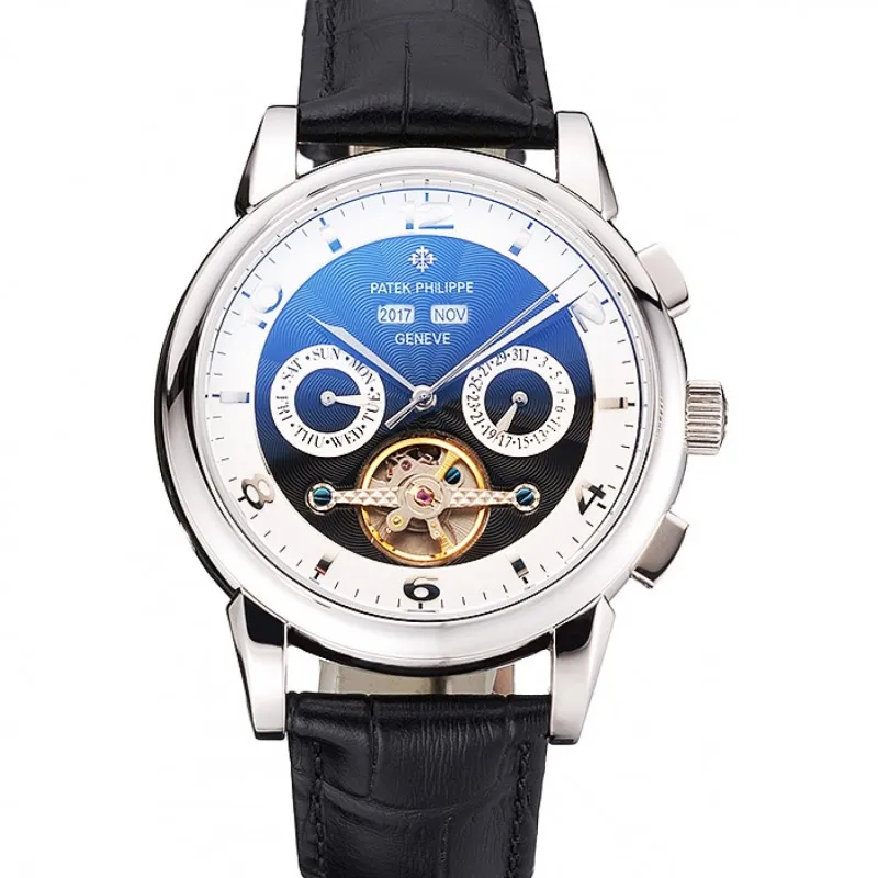 Perpetual Calendar Tourbillon Two Dial 44 mm, Stainless Steel
