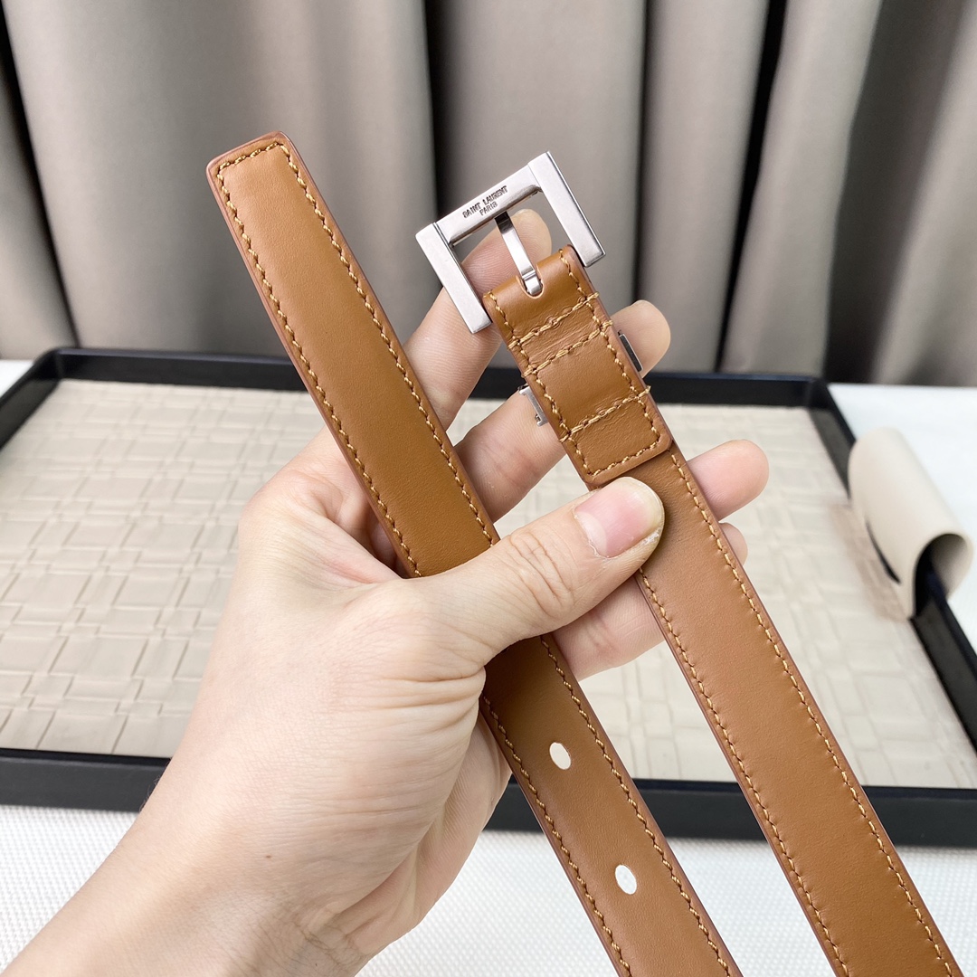 YSL Saint Laurent Leather Belts 1:1 Mirror Version