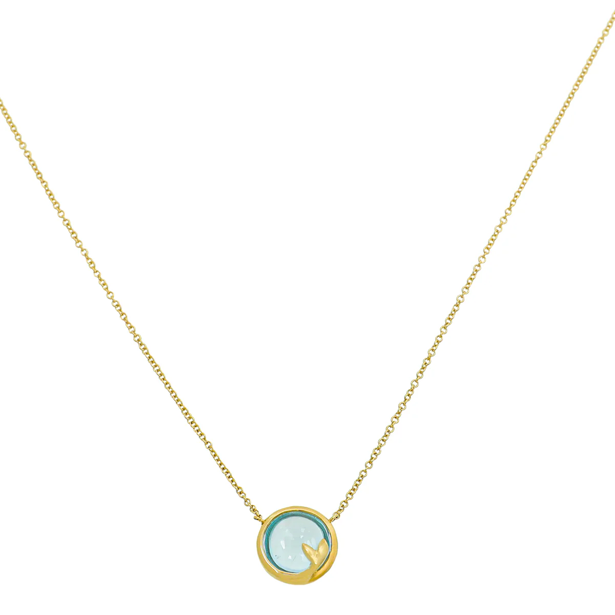 Tiffany & Co 18K Yellow Gold Paloma Picasso Olive Leaf Pendant Necklace