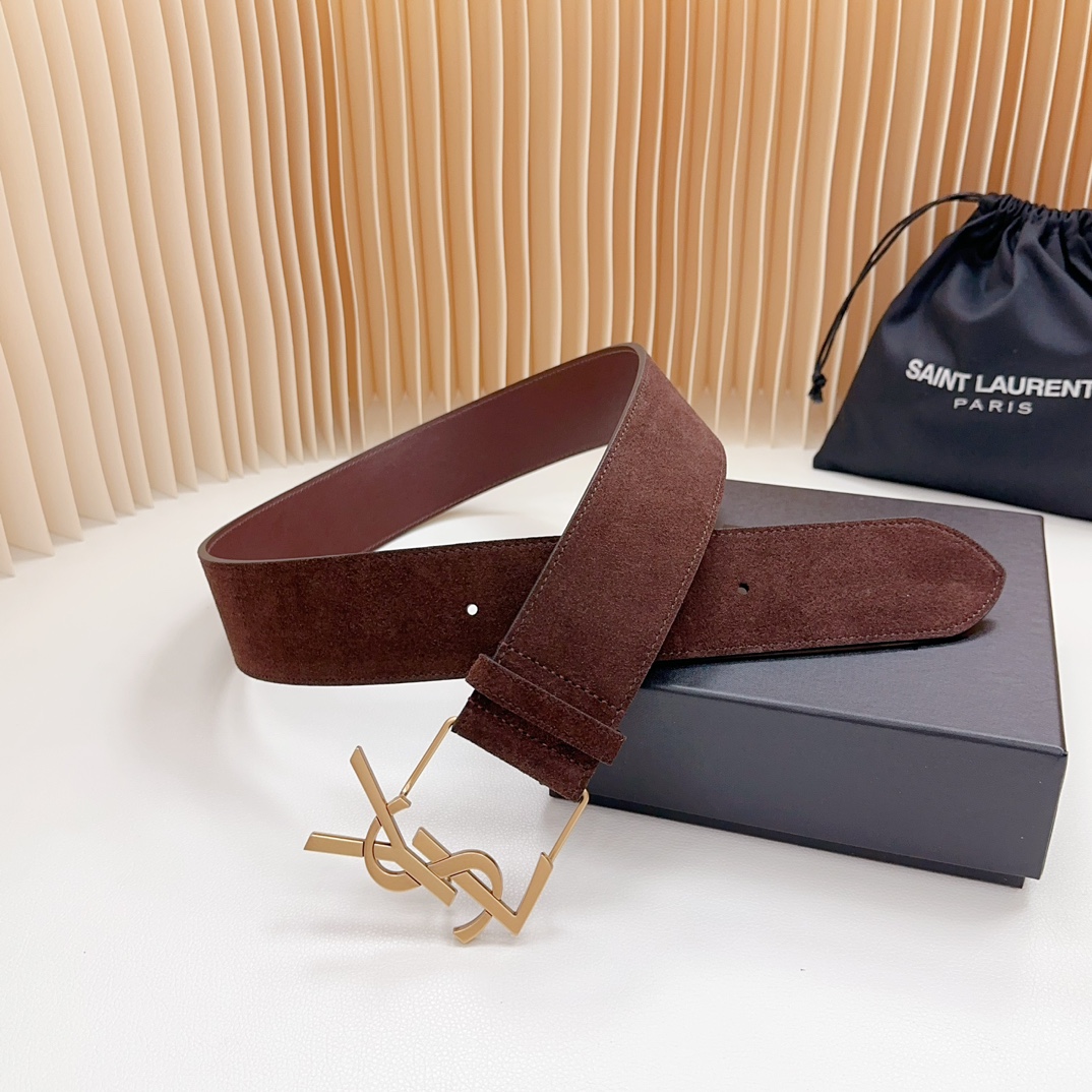 YSL Saint Laurent Leather Belts 1:1 Mirror Version