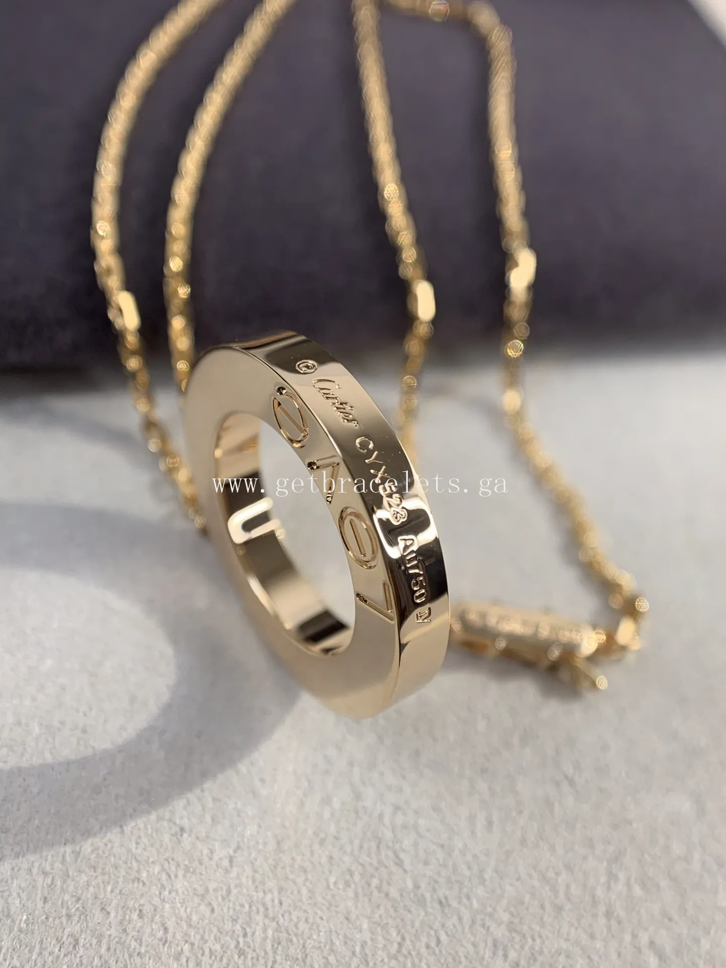 Cartier Love Necklace Rose Gold With Pave Diamonds