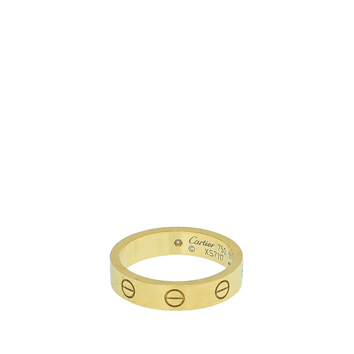 Cartier 18K Yellow Gold Diamond Love Wedding Band Ring 51