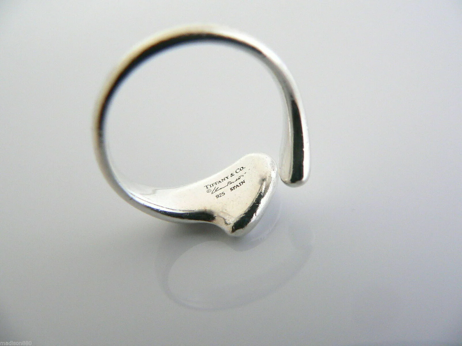 Tiffany & Co Silver Peretti Full Heart Ring Band Sz 5.75 Love Gift Statement