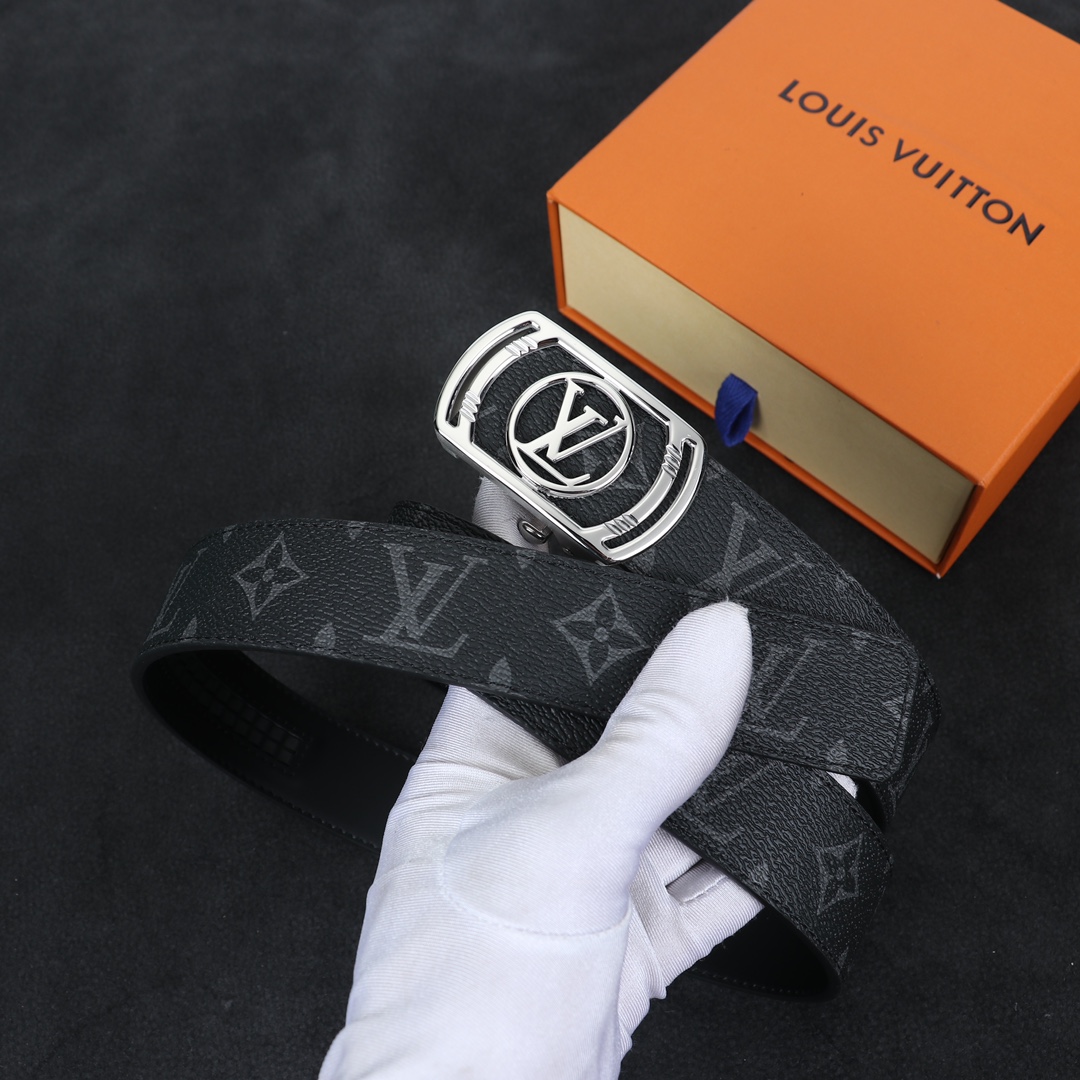 Louis Vuitton LV Leather Belts 1:1 Mirror Version
