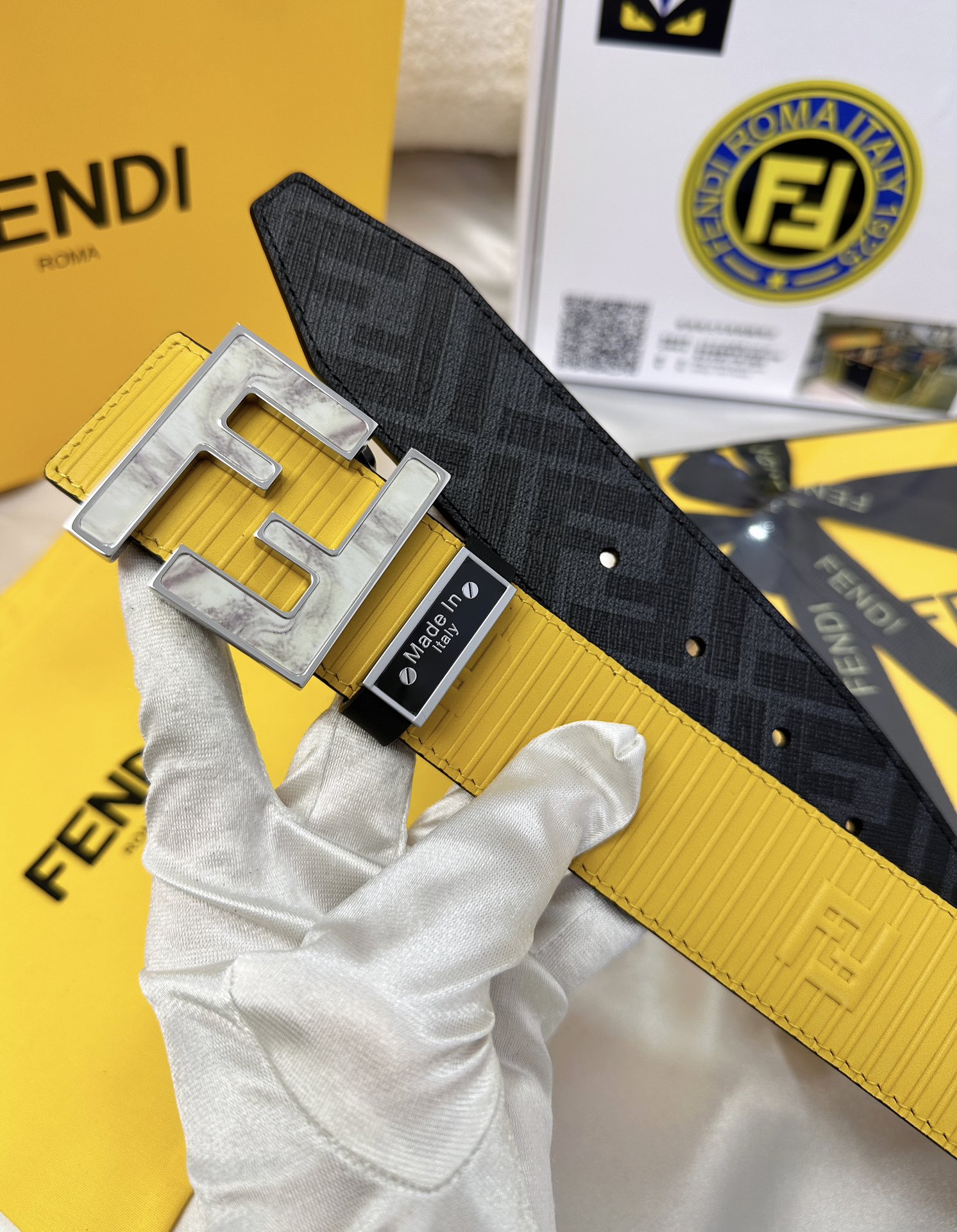 Fendi Leather Belts 1:1 Mirror Version