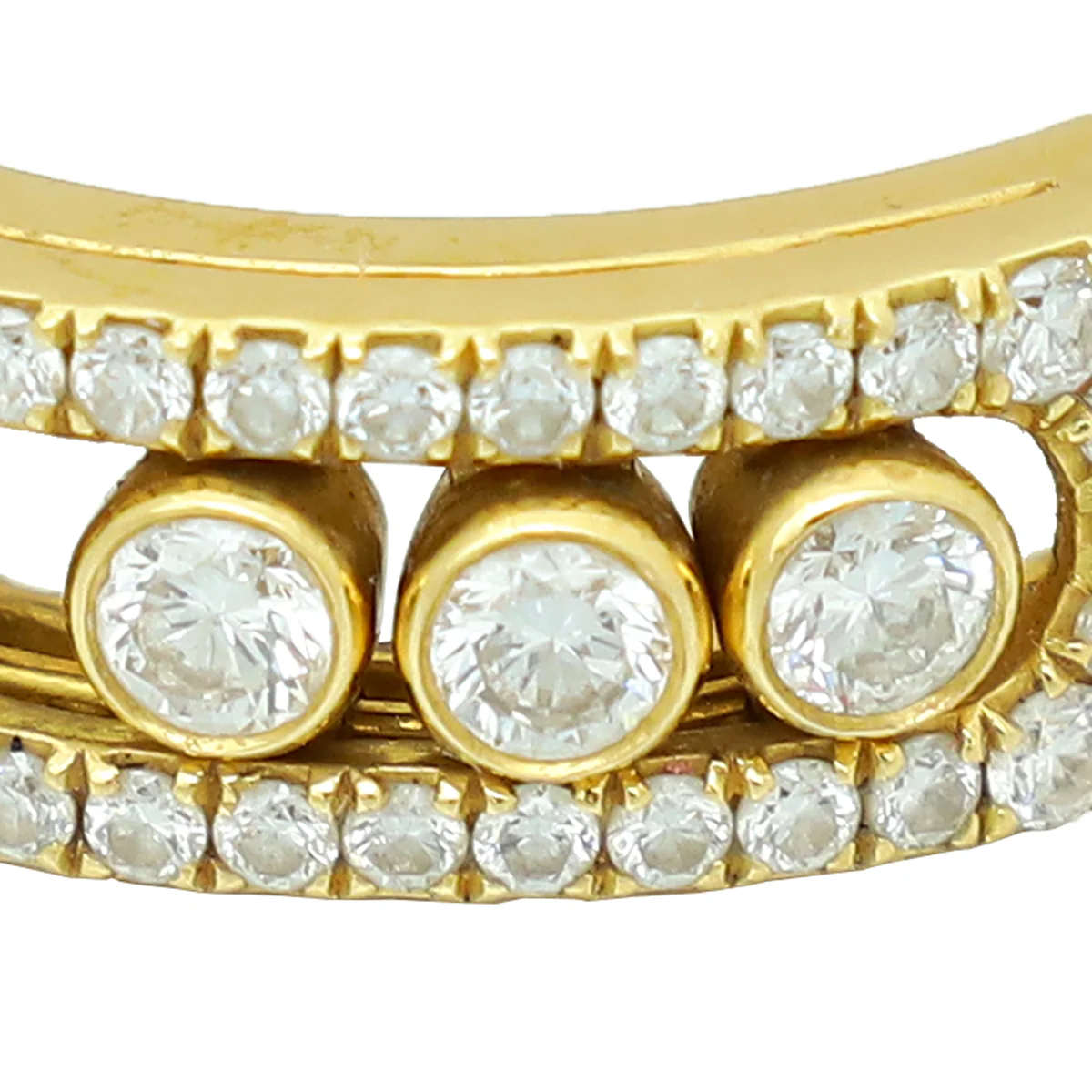 Messika 18K Yellow Gold Move Noa Pave Diamond Ring 49
