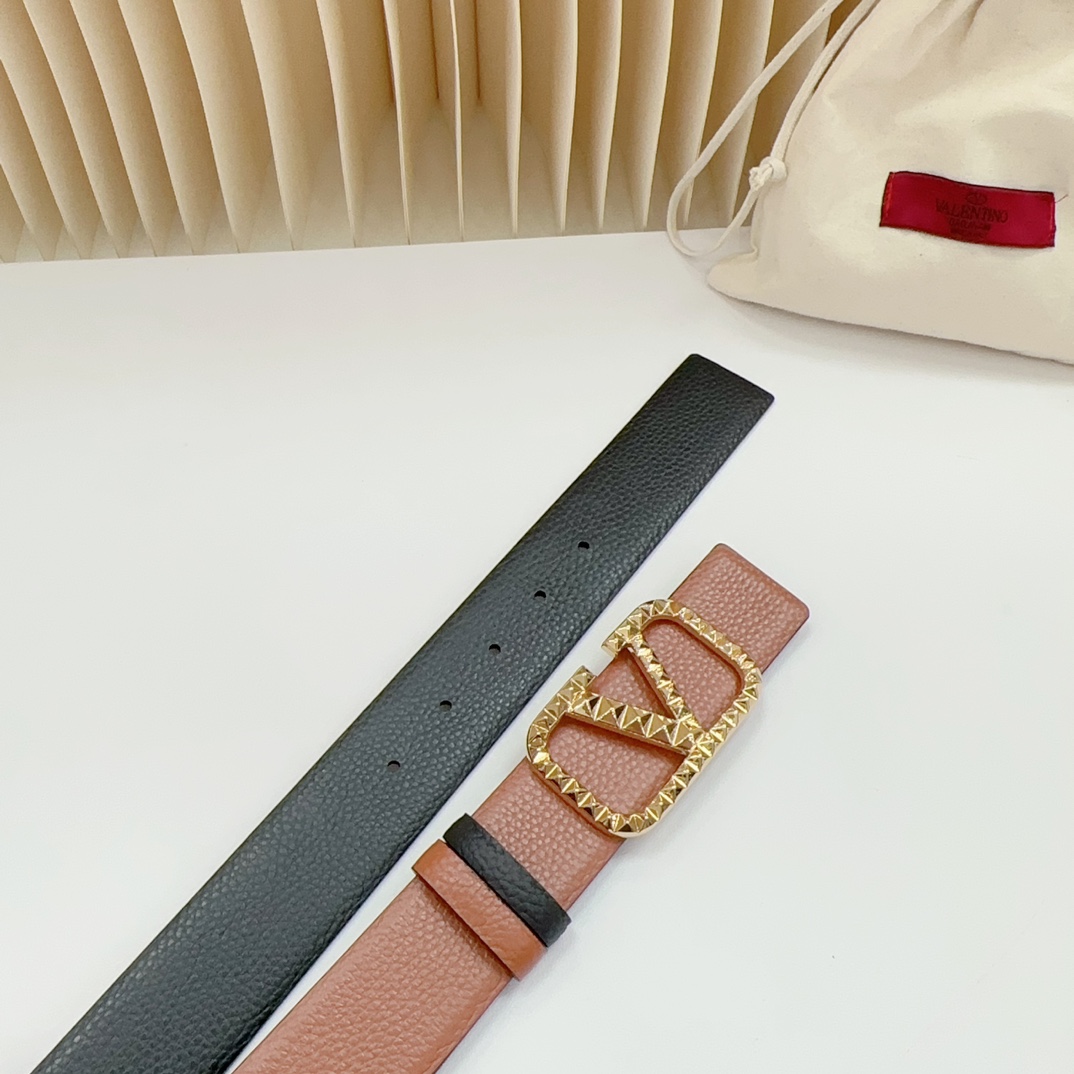 Valentino Leather Belts 1:1 Mirror Version