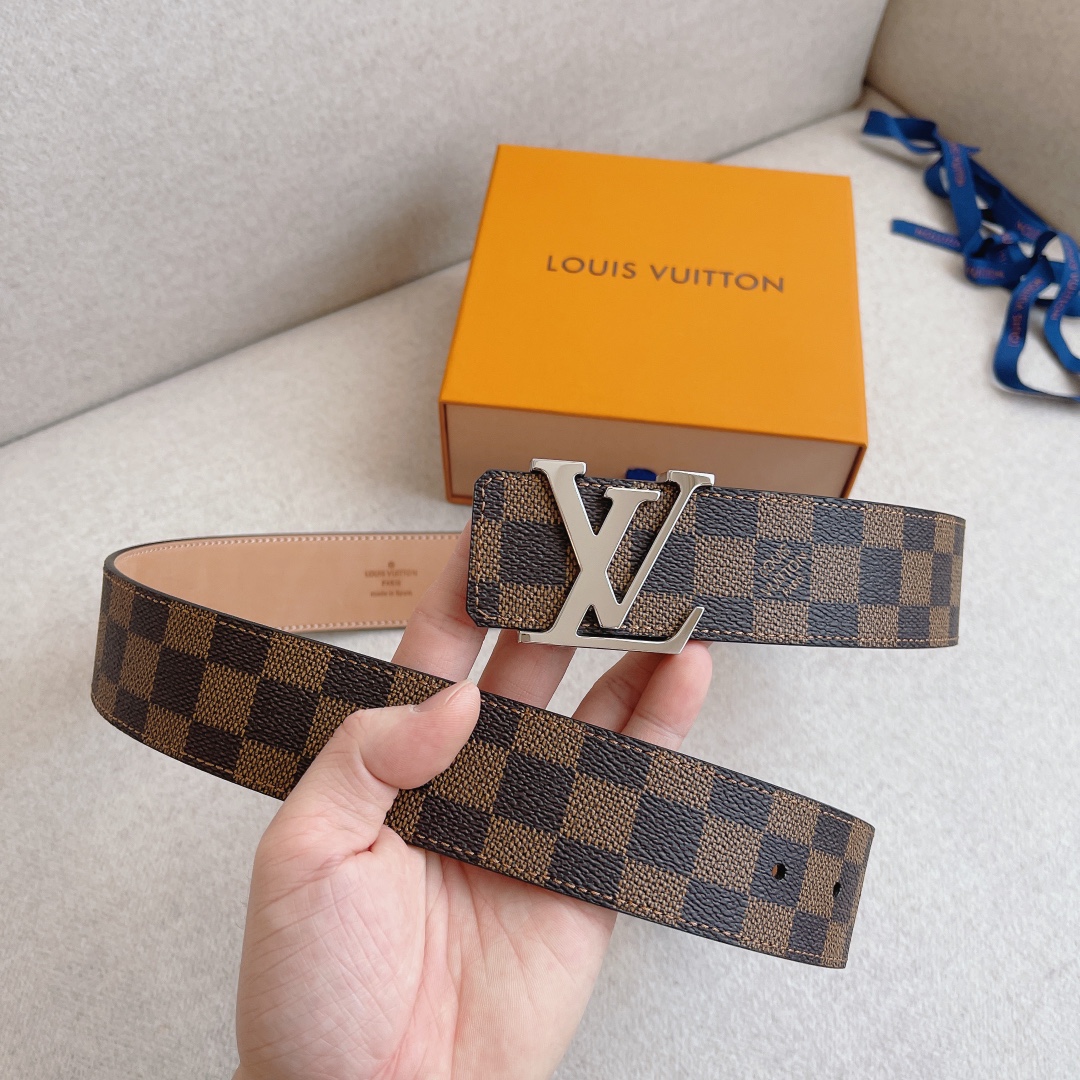 Louis Vuitton LV Leather Belts 1:1 Mirror Version