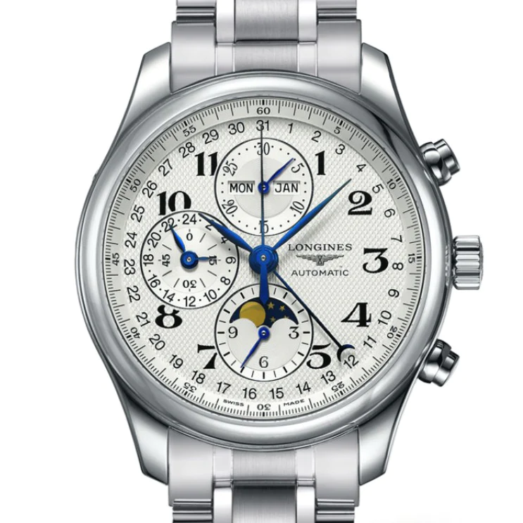 Master 42MM Annual Calandar Moonphase Steel Watch L27734786