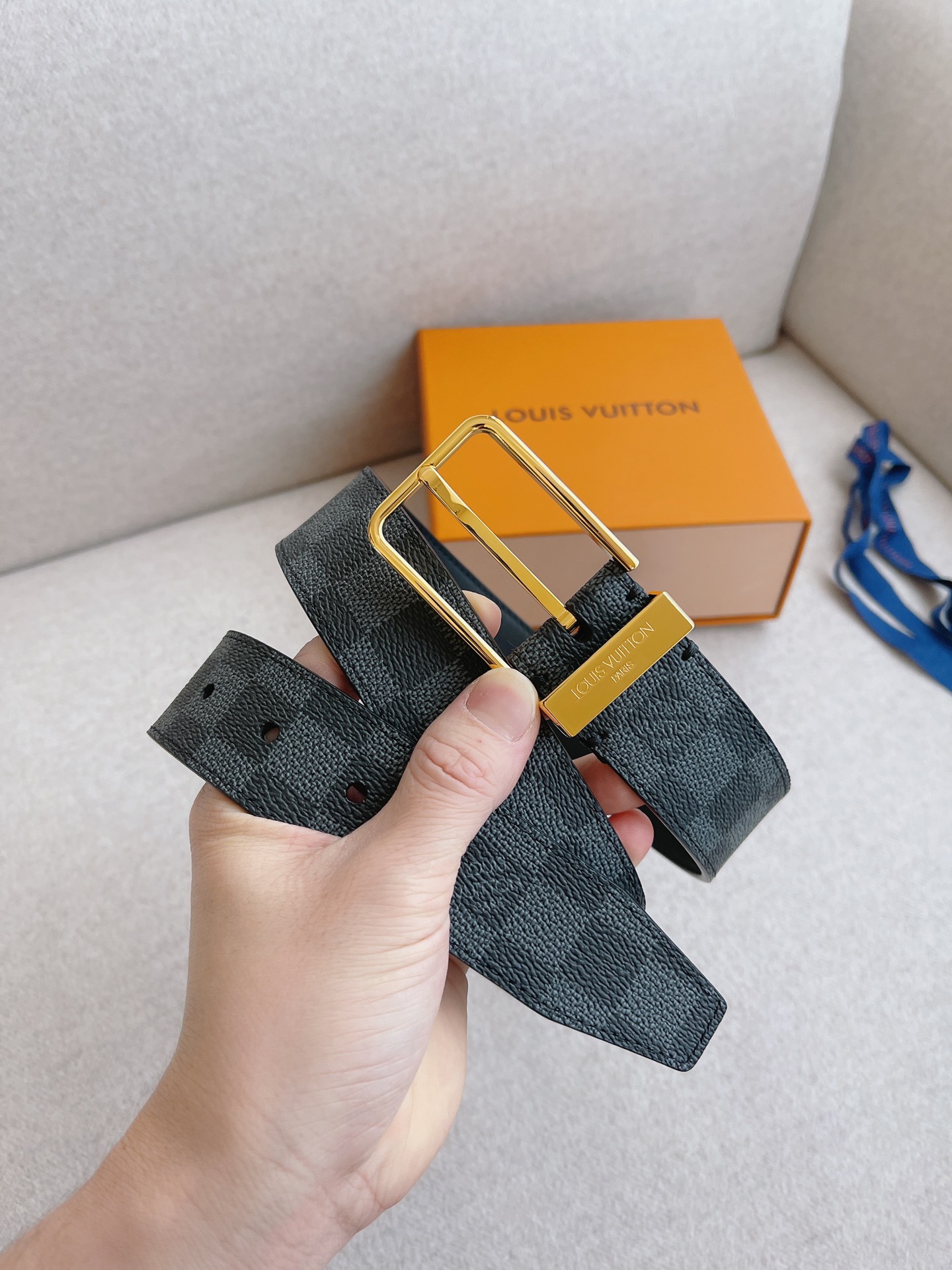 Louis Vuitton LV Leather Belts 1:1 Mirror Version