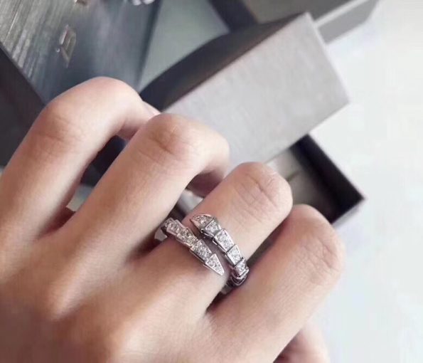 Bvlgari SERPENTI RING Dupe, Rose Gold& White Gold