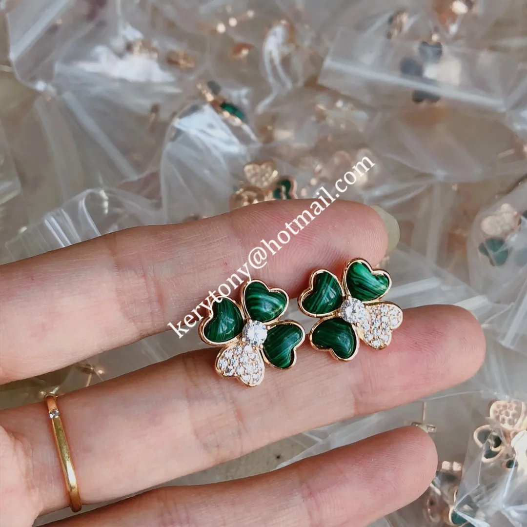 Most Fashion Van Cleef Arpels Cosmos Earrings Rose Gold With Diamond White/Red/Black/Green Online