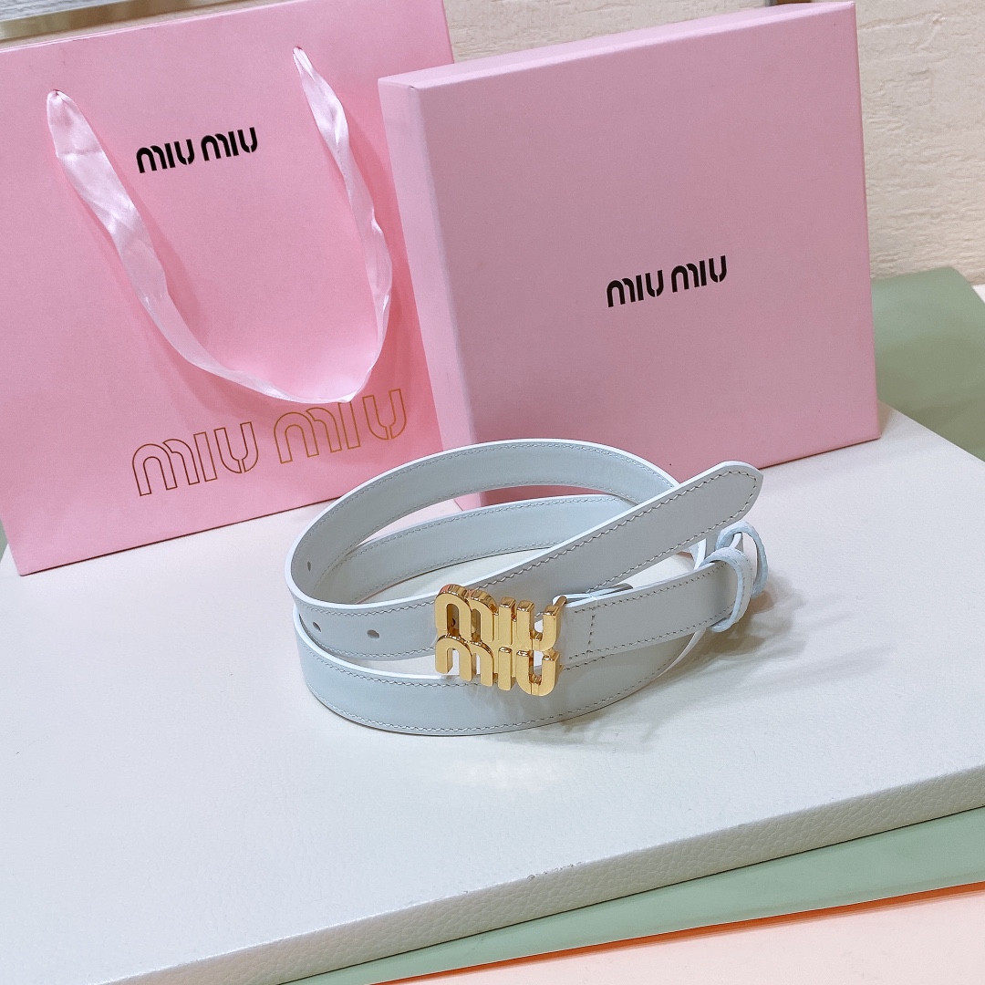 MiuMiu Leather Belts 1:1 Mirror Version