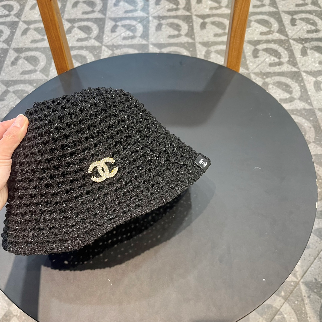 Chanel Hollow Breathable Fisherman's Hat Sunhat （Replica）