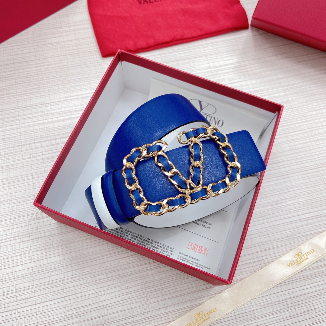 Valentino Leather Belts 1:1 Mirror Version
