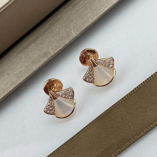 Bvlgari DREAM EARRINGS Dupe, White Skirt Earrings