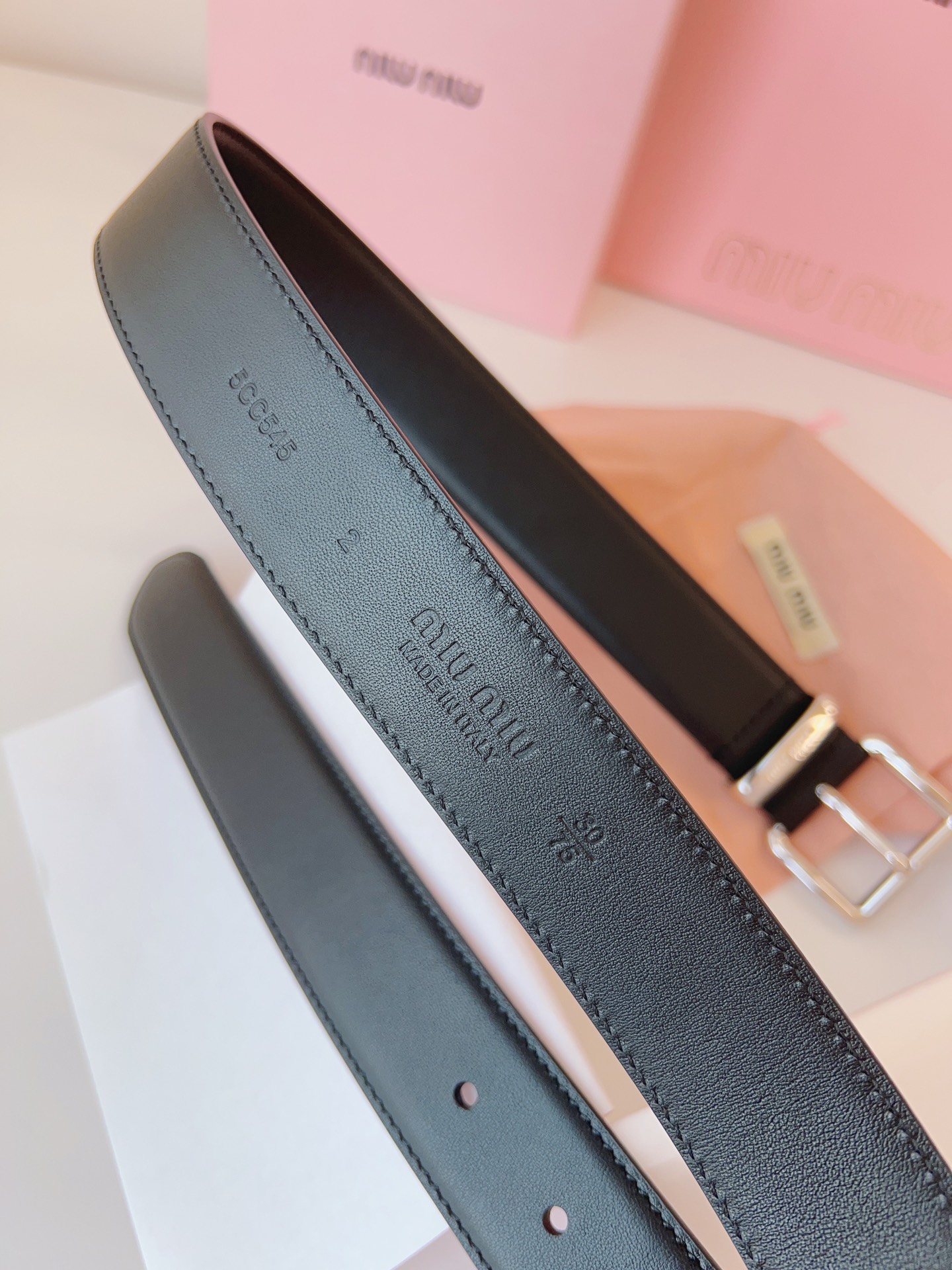 MiuMiu Leather Belts 1:1 Mirror Version