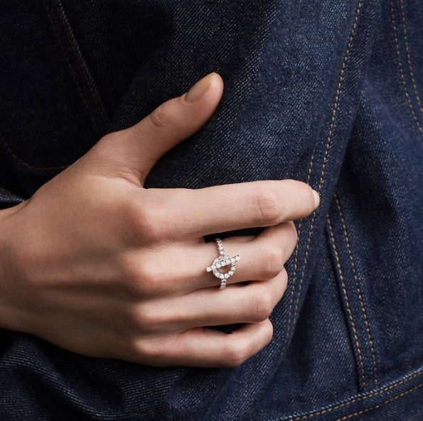 Hermes Ring Dupe, Gold& Rose Gold with Diamonds