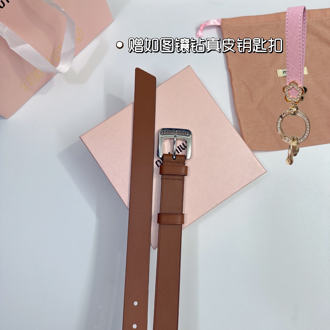 MiuMiu Leather Belts 1:1 Mirror Version