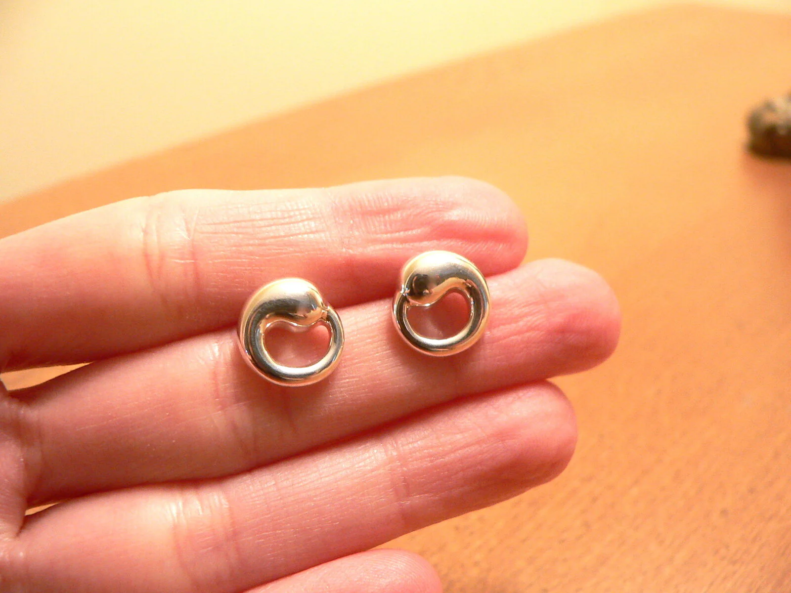 Tiffany & Co Peretti Silver Eternal Circle Earrings Studs Gift Love Statement