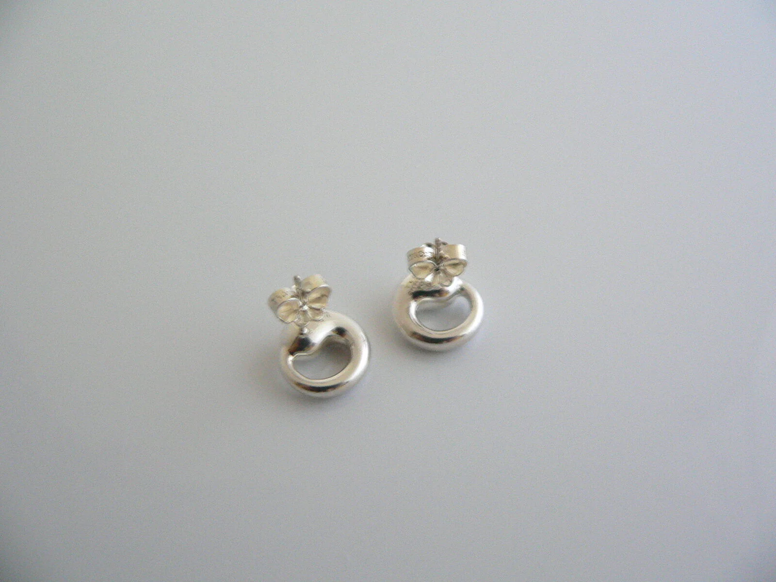 Tiffany & Co Peretti Silver Eternal Circle Earrings Studs Gift Love Statement