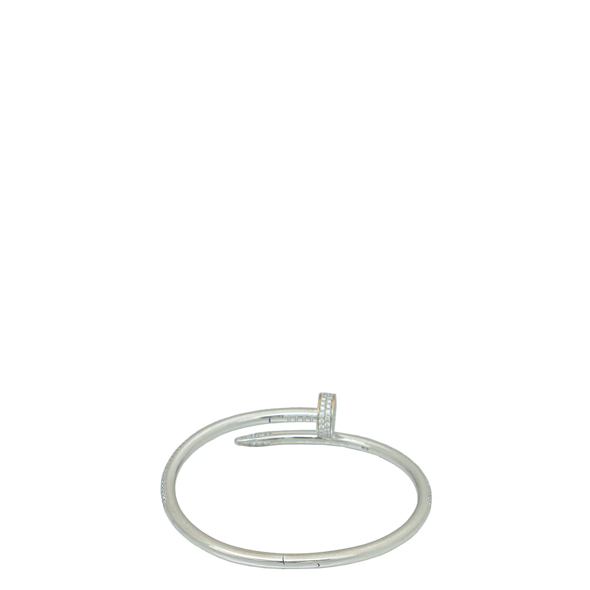 Cartier 18K White Gold Diamond Juste Un Clou Bracelet 16