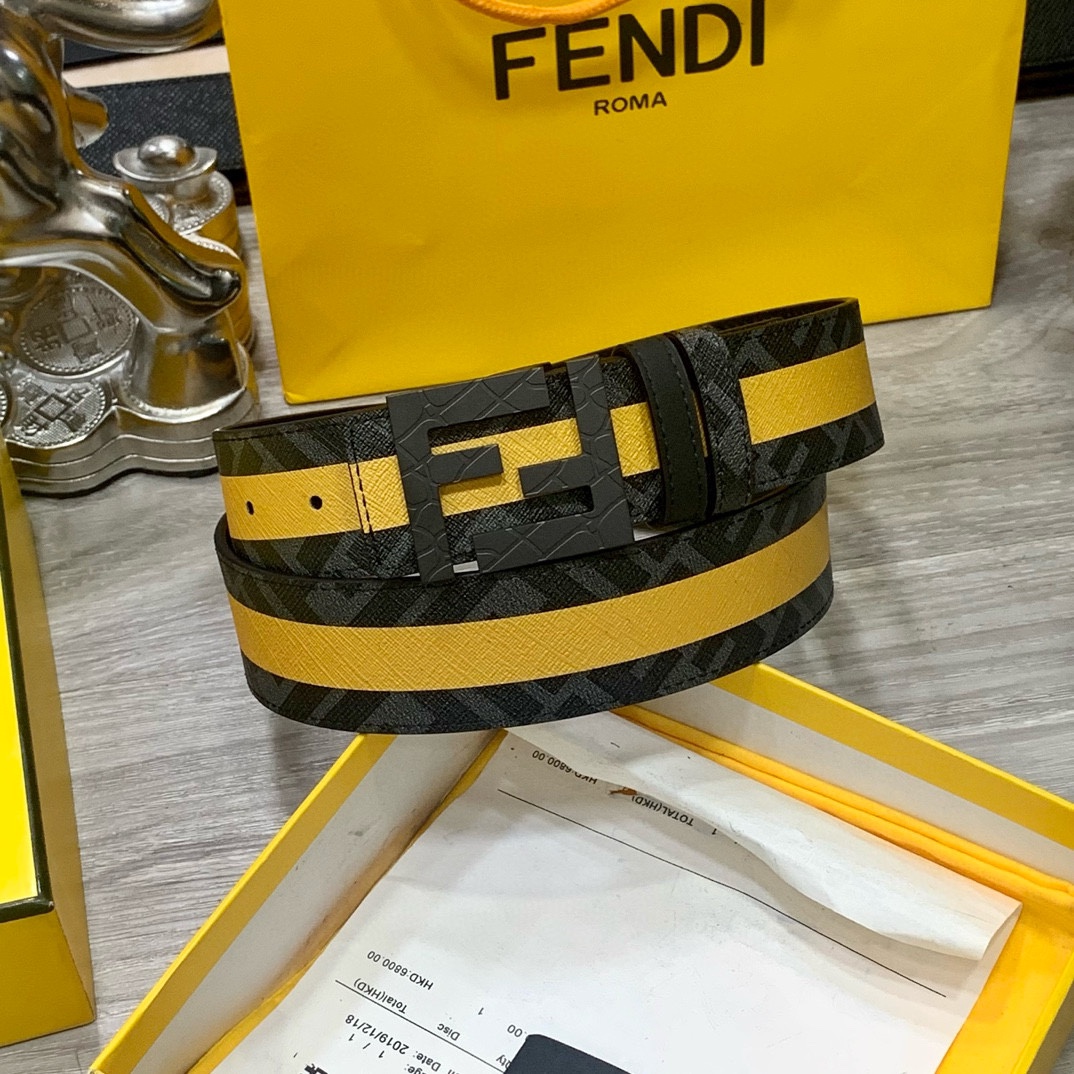 Fendi Leather Belts 1:1 Mirror Version