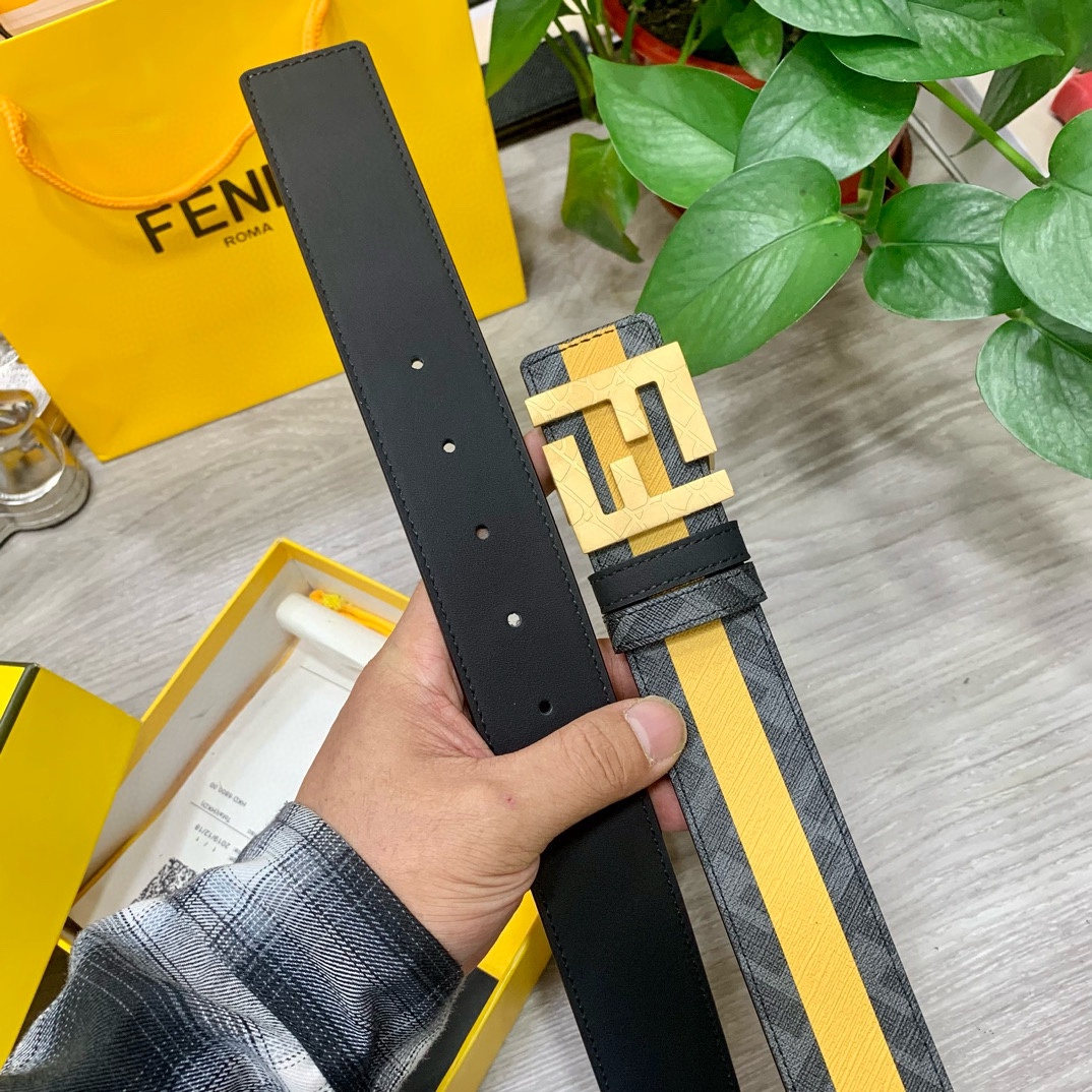 Fendi Leather Belts 1:1 Mirror Version