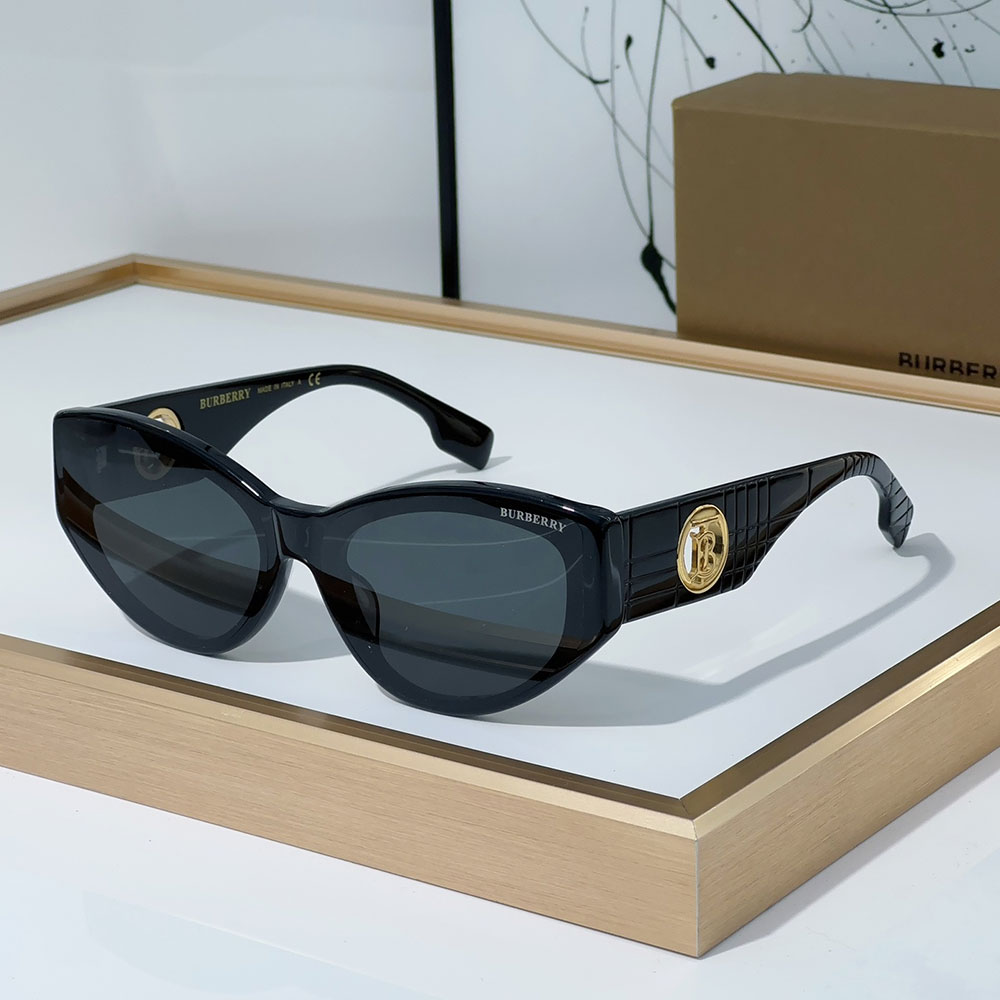 Burberry  Mirror leg Hollowed out Logo  Sunglasses Top quality （Replica）