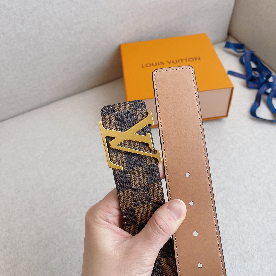 Louis Vuitton LV Leather Belts 1:1 Mirror Version