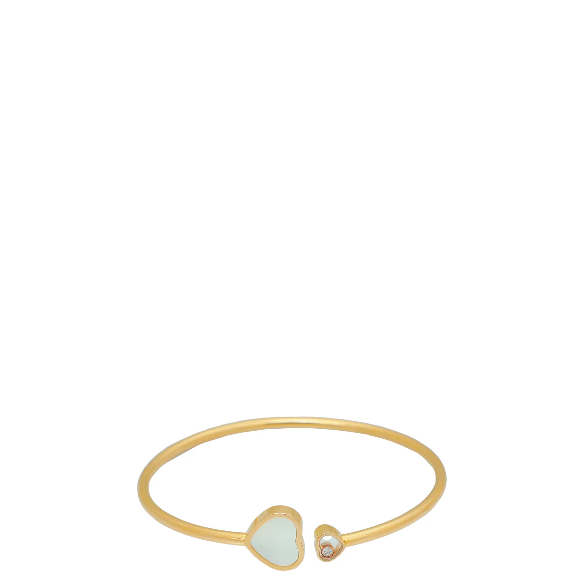 Chopard 18K Rose Gold MOP Diamond Happy Heart Bracelet