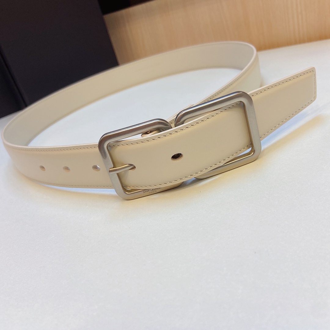 YSL Saint Laurent Leather Belts 1:1 Mirror Version
