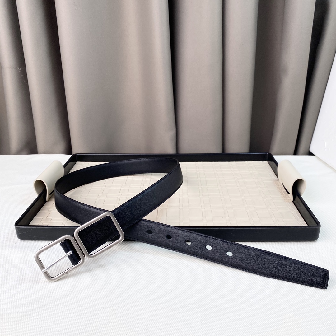 YSL Saint Laurent Leather Belts 1:1 Mirror Version