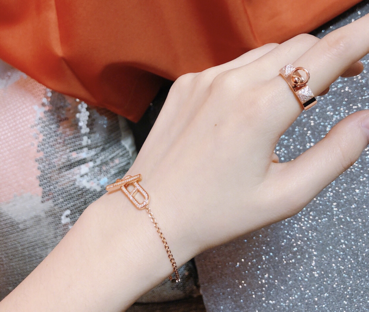 Cartier Pig's Nose Bracelet with Diamonds