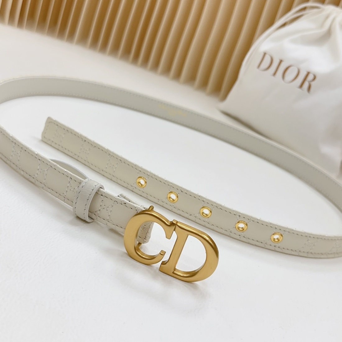 Dior double sided sheepskin with calf leather,  Women Belt 20MM