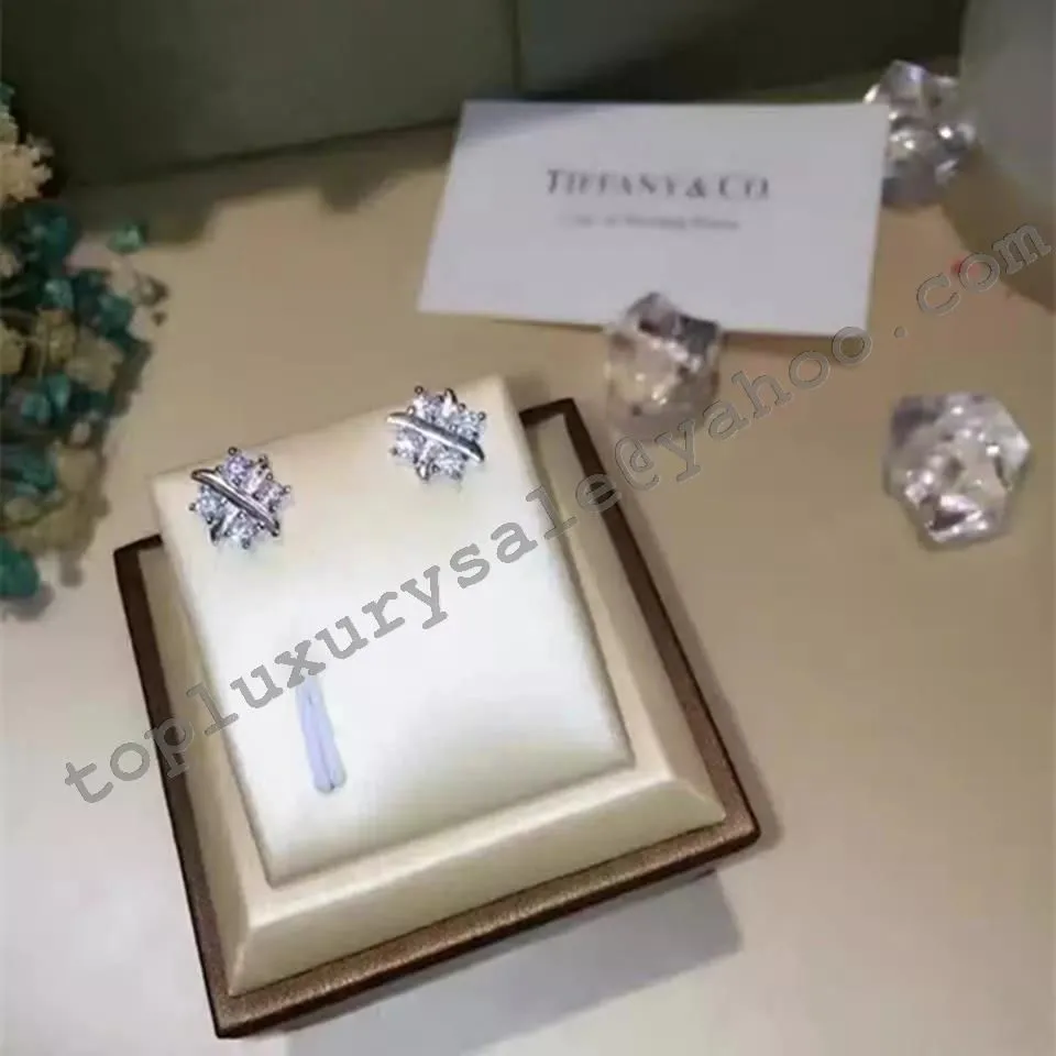 Tiffany Schlumberger Lynn Earrings Diamonds Intricate Design Women For Ladies US 19186423