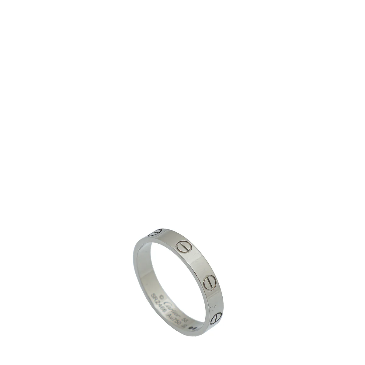 Cartier 18K White Gold Love Wedding Band Ring 58
