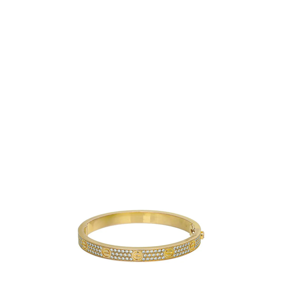 Cartier 18K Yellow Gold 204 Diamonds Love Bracelet 17