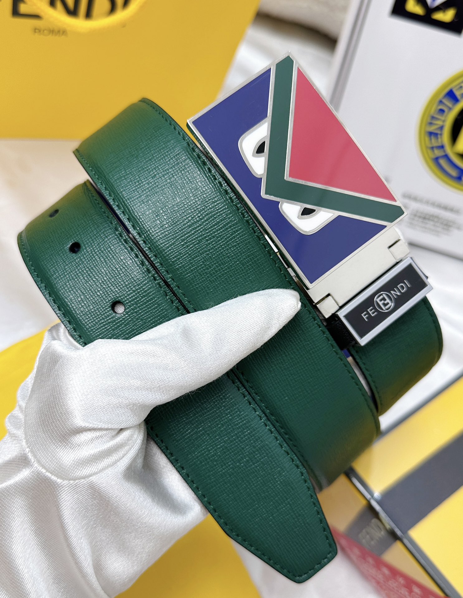 Fendi Leather Belts 1:1 Mirror Version