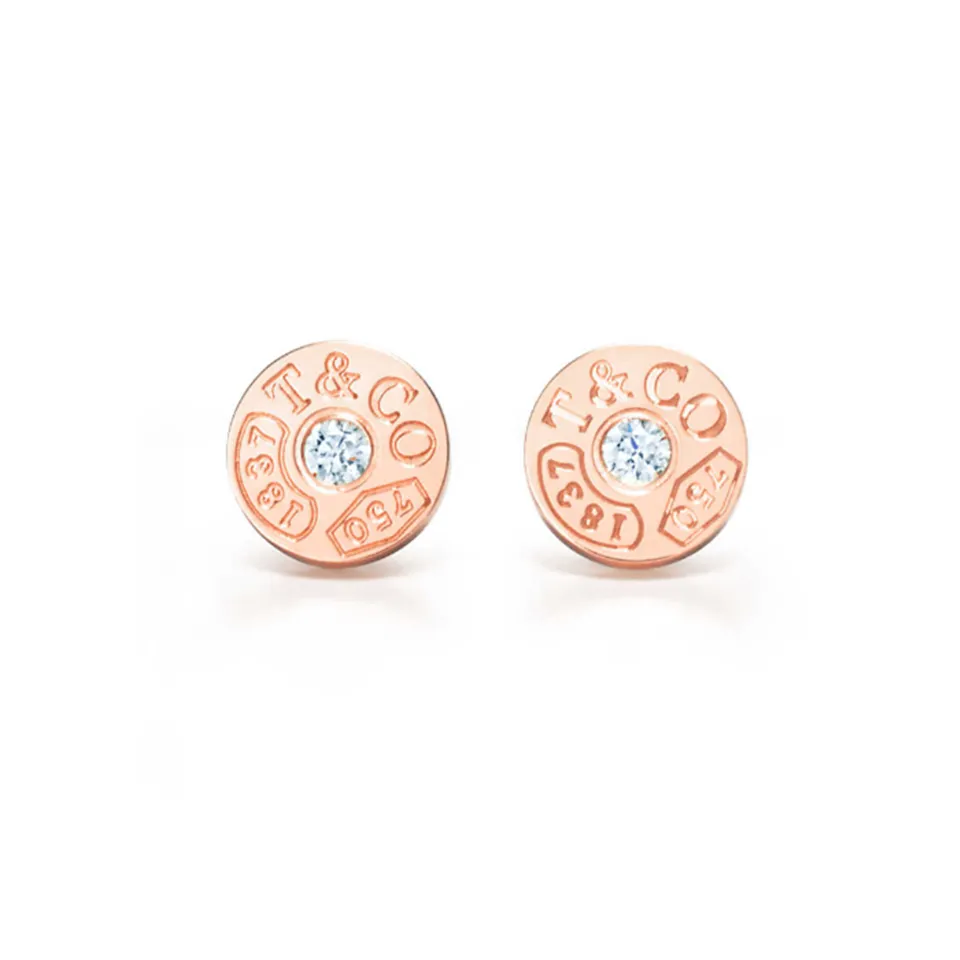 Tiffany 1837 Circle Stud Earrings Colorful Party Jewelry For Lady