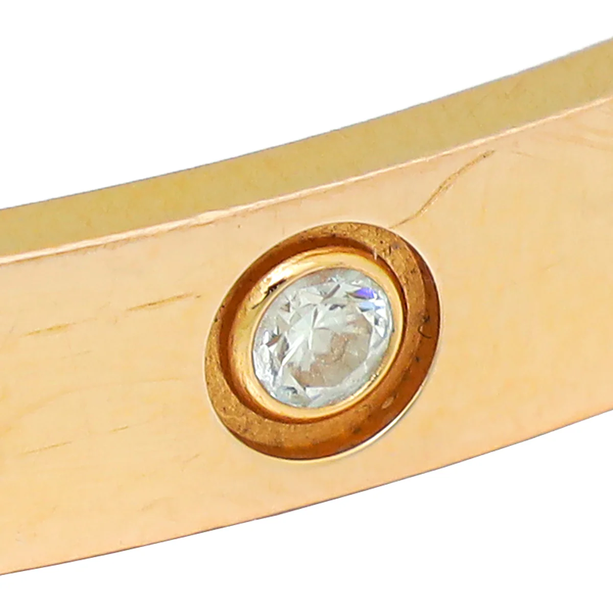 Cartier 18K Rose Gold 10 Diamond Love Bracelet 18