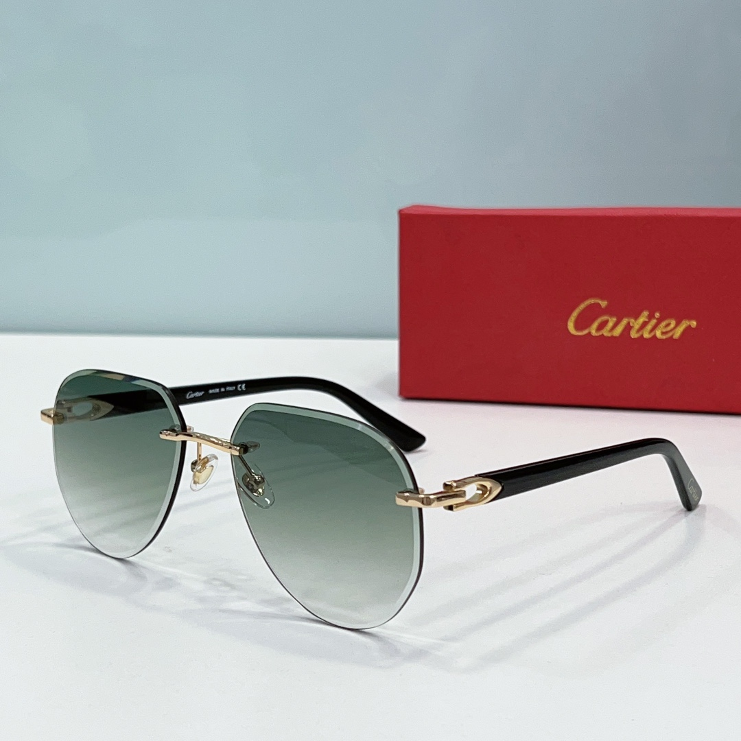 Cartier  Metal Leg Rimless sunglasses Top quality （Replica）