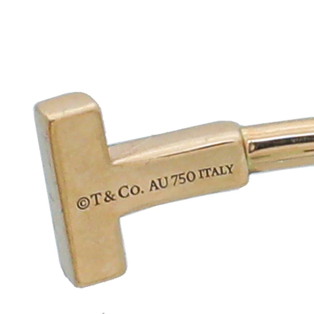 Tiffany & Co 18K Rose Gold Narrow T Wire Bracelet