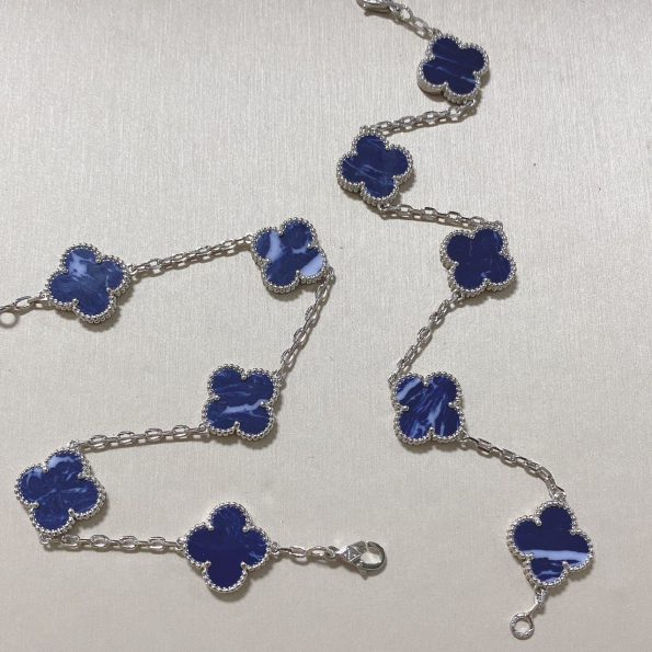 Van Cleef Bracelet Dupe, Sky Blue Clover Bracelet
